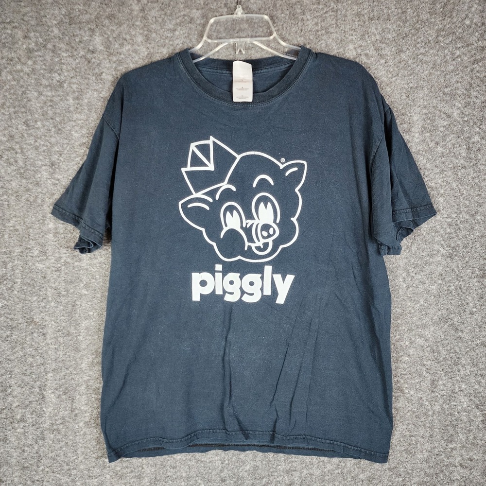 Piggly Wiggly T-Shirt Mens Large Navy Hilton Head Big On The Pig Graphic Tee